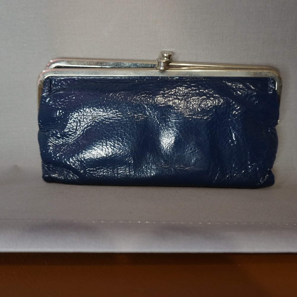HOBO Wallet - Navy Blue Patten Leather